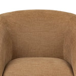 Featuring Channing Laughlin Ochre Swivel Chair by Four Hands at Amethyst Home. Overall Dimensions: 38.50"w x 41.25"d x 30.75"hWeight : 94.80 lbsMaterials: 97% Polyester, 3% Flax/Linen. Amethyst Home provides interior design, new home construction design consulting, vintage area rugs, and lighting in the Los Angeles metro area.