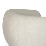 Meet modern comfort. Clean curves, impeccable tailoring and a soft, slightly heathered outdoor-friendly boucle bring an elevated, vintage European-inspired look to this outdoor swivel chair. Cover or store inside during inclement weather and when not in use. Amethyst Home provides interior design, new home construction design consulting, vintage area rugs, and lighting in the Boston metro area.