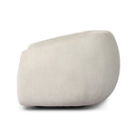 Meet modern comfort. Clean curves, impeccable tailoring and a soft, slightly heathered outdoor-friendly boucle bring an elevated, vintage European-inspired look to this outdoor swivel chair. Cover or store inside during inclement weather and when not in use. Amethyst Home provides interior design, new home construction design consulting, vintage area rugs, and lighting in the Seattle metro area.