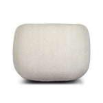 Meet modern comfort. Clean curves, impeccable tailoring and a soft, slightly heathered outdoor-friendly boucle bring an elevated, vintage European-inspired look to this outdoor swivel chair. Cover or store inside during inclement weather and when not in use. Amethyst Home provides interior design, new home construction design consulting, vintage area rugs, and lighting in the Washington metro area.