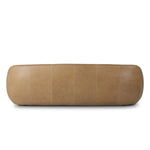 Meet modern comfort. Clean curves, impeccable tailoring and taupe top-grain leather with a pronounced grain bring an elevated, European-inspired look to this sofa Amethyst Home provides interior design, new home construction design consulting, vintage area rugs, and lighting in the Miami metro area.