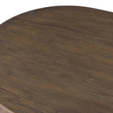 Crafted from brown reclaimed wood enriched with natural antiquing. A rounded bullnose edge and the lower shelf add functionality, while the round ball details provide a crafted finish. A design collaboration by Amber Lewis and Four Hands. This item has limited online distribution and may not be sold on websites without prior approval. Amethyst Home provides interior design, new home construction design consulting, vintage area rugs, and lighting in the Monterey metro area.