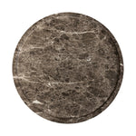 The classic pedestal shape gets a textural update on this outdoor end table. Cast concrete is finished with a water transfer technique to mimic marble, highlighting texture for a feel like natural stone. Cover or store inside during inclement weather and when not in use. Amethyst Home provides interior design, new home construction design consulting, vintage area rugs, and lighting in the Des Moines metro area.