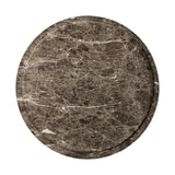 The classic pedestal shape gets a textural update on this outdoor end table. Cast concrete is finished with a water transfer technique to mimic marble, highlighting texture for a feel like natural stone. Cover or store inside during inclement weather and when not in use. Amethyst Home provides interior design, new home construction design consulting, vintage area rugs, and lighting in the Des Moines metro area.