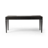 Featuring Claude Distressed Black Oak Veneer Desk by Four Hands at Amethyst Home. This refreshed directoire-style desk pairs a 100% top-grain leather inset top with a unique reverse breakfront and recessed center drawer. Finished in distressed black oak, it offers the workspace a classic yet updated feel.
Overall Dimensions: 28.0" L x 68.0 " W x 30.0" H
Ma. Amethyst Home provides interior design, new home construction design consulting, vintage area rugs, and lighting in the Des Moines metro area.