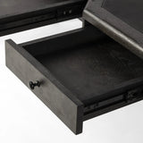 Featuring Claude Distressed Black Oak Veneer Desk by Four Hands at Amethyst Home. This refreshed directoire-style desk pairs a 100% top-grain leather inset top with a unique reverse breakfront and recessed center drawer. Finished in distressed black oak, it offers the workspace a classic yet updated feel.
Overall Dimensions: 28.0" L x 68.0 " W x 30.0" H
Materia. Amethyst Home provides interior design, new home construction design consulting, vintage area rugs, and lighting in the Omaha metro area.