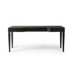 Featuring Claude Distressed Black Oak Veneer Desk by Four Hands at Amethyst Home. This refreshed directoire-style desk pairs a 100% top-grain leather inset top with a unique reverse breakfront and recessed center drawer. Finished in distressed black oak, it offers the workspace a classic yet updated feel.
Overall Dimensions: 28.0" L x 68.0 " W x 30.0" H
Mat. Amethyst Home provides interior design, new home construction design consulting, vintage area rugs, and lighting in the Park City metro area.
