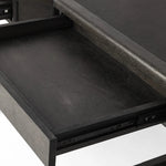 Featuring Claude Distressed Black Oak Veneer Desk by Four Hands at Amethyst Home. This refreshed directoire-style desk pairs a 100% top-grain leather inset top with a unique reverse breakfront and recessed center drawer. Finished in distressed black oak, it offers the workspace a classic yet updated feel.
Overall Dimensions: 28.0" L x 68.0 " W x 30.0" H
Materia. Amethyst Home provides interior design, new home construction design consulting, vintage area rugs, and lighting in the Tampa metro area.