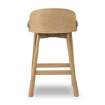 Featuring Cloris Palermo Cigar Swivel Bar + Counter Stool by Four Hands at Amethyst Home. Channel vintage vibes with a swivel stool perfectly sized for the bar. Crafted of blonde-finished oak, a low, molded back adds a playful touch, while a top-grain leather seat offers luxe comfort. Finished off with a memory swivel to ensure the stool's curved wood back sta. Amethyst Home provides interior design, new home construction design consulting, vintage area rugs, and lighting in the Austin metro area.