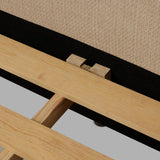 Featuring Colt Irving Flax Bed by Four Hands at Amethyst Home. A soft, curved headboard and rounded footboard create a cocoon-like effect in this thoughtfully designed bed. Upholstered in a chunky basket weave high-performance fabric. Performance fabrics are specially created to withstand spills, stains, high traffic, and wear, ensuring long-term comfort and . Amethyst Home provides interior design, new home construction design consulting, vintage area rugs, and lighting in the Houston metro area.