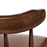 Featuring Colter Chaps Saddle Dining Chair by Four Hands at Amethyst Home. Made from solid ash with a vintage finish, this versatile dining chair pairs an airy back with tapered spindles, for a simple, inviting look. Fixed upholstered seat of top-grain leather adds a fresh, comfortable touch.Overall Dimensions: 20.50"w x 23.25"d x 31.25"hWeight : 13.01 lbsM. Amethyst Home provides interior design, new home construction design consulting, vintage area rugs, and lighting in the Park City metro area.