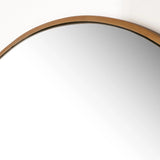Featuring Convex Vintage Brass Wall Mirror by Four Hands at Amethyst Home. A slim frame in vintage brass-finished iron cradles this oversized mirror's convex curve. Bold yet refined, it amplifies space and light as a captivating focal point.Overall Dimensions: 46.50"w x 5.00"d x 46.50"hWeight : 56.31 lbsMaterials : Iron, Mirror, Engineered Hardwood. Amethyst Home provides interior design, new home construction design consulting, vintage area rugs, and lighting in the Austin metro area.