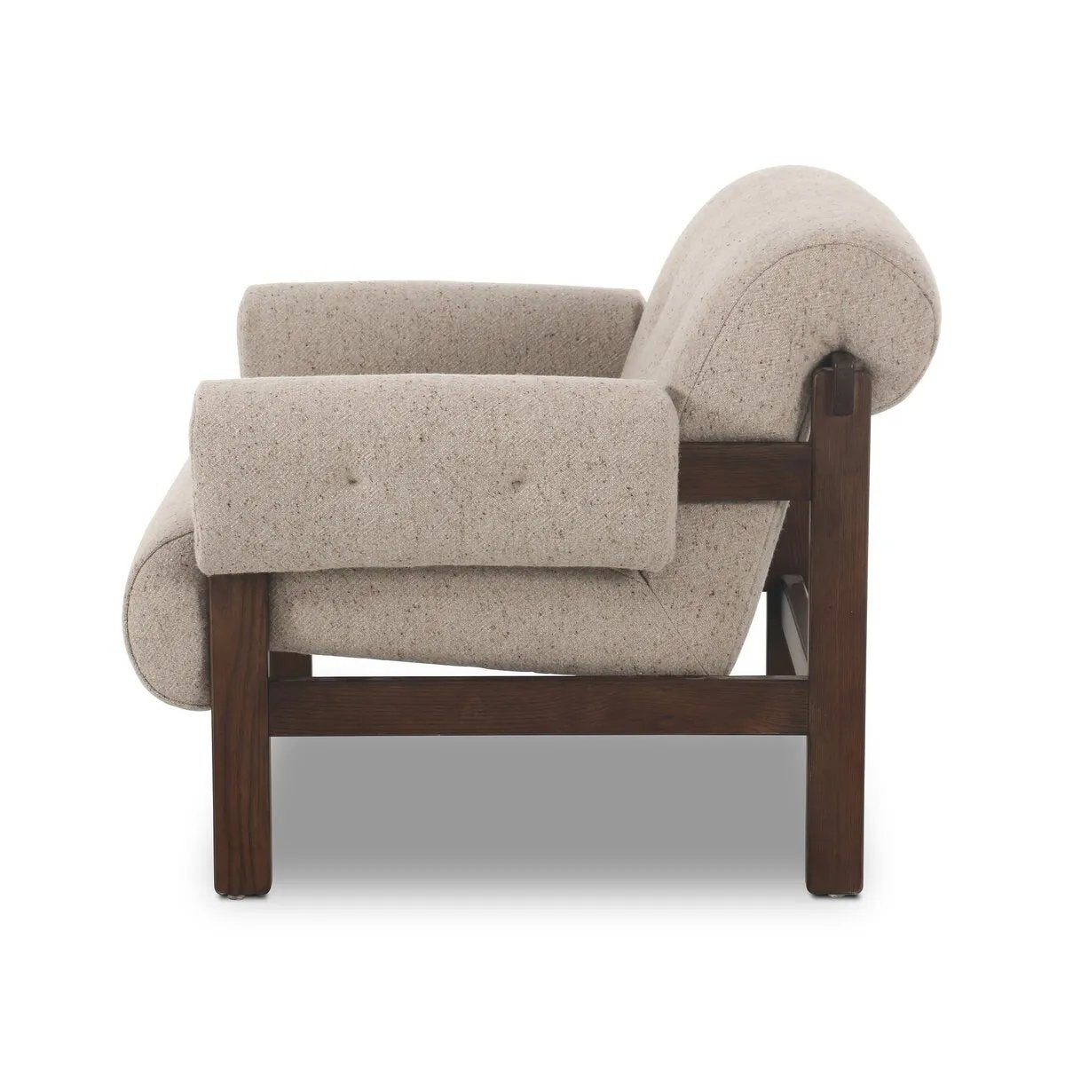Featuring Cora Hasselt Taupe Chair by Four Hands at Amethyst Home. This cozy fireside chair is the embodiment of comfort with its S-spring seating construction, plush seat and back, and feather fiber-filled arm cushions. Blind tufts on the arms and back lend a subtle detail that elevates the overall style.
Overall Dimensions: 34.50"w x 35.50"d x 30.50". Amethyst Home provides interior design, new home construction design consulting, vintage area rugs, and lighting in the Salt Lake City metro area.