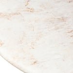 Soft curves define this classic pedestal-style outdoor coffee table. Cast concrete is finished with a natural water transfer finish meant to mimic natural veined marble. Cover or store inside during inclement weather and when not in use. Amethyst Home provides interior design, new home construction design consulting, vintage area rugs, and lighting in the Miami metro area.
