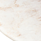 Soft curves define this classic pedestal-style outdoor coffee table. Cast concrete is finished with a natural water transfer finish meant to mimic natural veined marble. Cover or store inside during inclement weather and when not in use. Amethyst Home provides interior design, new home construction design consulting, vintage area rugs, and lighting in the Miami metro area.