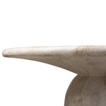 Soft curves define this classic pedestal-style outdoor coffee table. Cast concrete is finished with a natural water transfer finish meant to mimic natural veined marble. Cover or store inside during inclement weather and when not in use. Amethyst Home provides interior design, new home construction design consulting, vintage area rugs, and lighting in the Park City metro area.