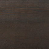 Sleek and versatile, this rich brown oak media console features soft corners and edges, two exterior doors and an open center compartment for storage and display. Rear cutouts for cord management.As enthusiasts of luxe style at Amethyst, we love the designer inspired Cosgrove Media Console - Espresso Oak Veneer. Amethyst Home provides interior design, new home construction design consulting, vintage area rugs, and lighting in the Boston metro area.