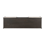 Sleek and versatile, this rich brown oak media console features soft corners and edges, two exterior doors and an open center compartment for storage and display. Rear cutouts for cord management.As enthusiasts of luxe style at Amethyst, we love the designer inspired Cosgrove Media Console - Espresso Oak Veneer. Amethyst Home provides interior design, new home construction design consulting, vintage area rugs, and lighting in the Los Angeles metro area.