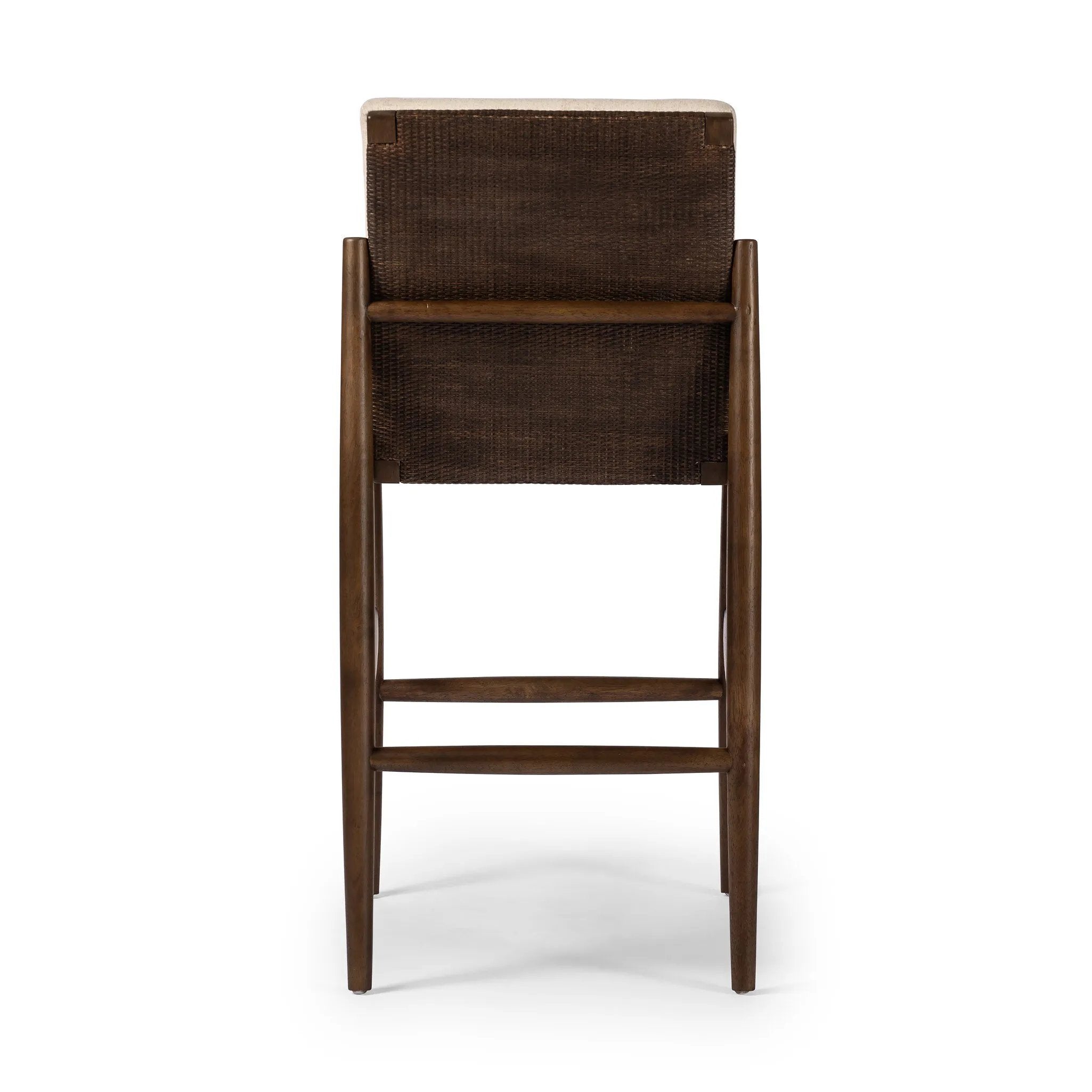 Featuring Costera Antwerp Natural Bar Stool by Four Hands at Amethyst Home. Expertly crafted, the Costera Antwerp Natural Bar Stool seamlessly combines style and functionality. Made with high-quality materials, it offers sturdy and comfortable seating for any space. Available in a natural finish, it adds a touch of elegance to your décor. 
Overall Dimensio. Amethyst Home provides interior design, new home construction design consulting, vintage area rugs, and lighting in the Alpharetta metro area.
