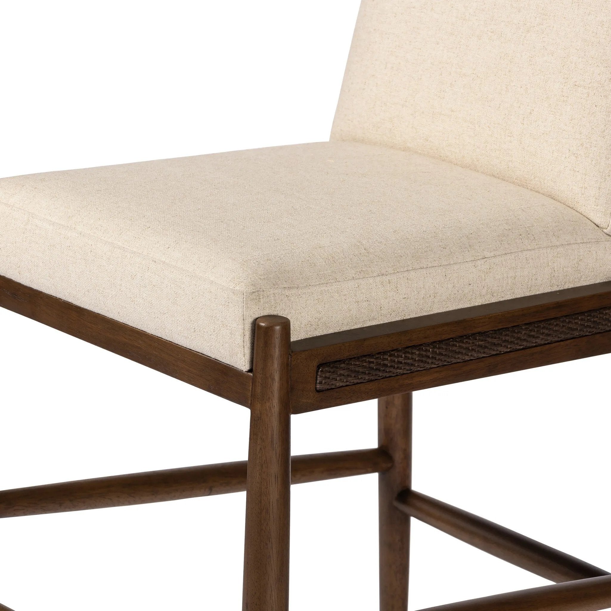 Featuring Costera Antwerp Natural Bar Stool by Four Hands at Amethyst Home. Expertly crafted, the Costera Antwerp Natural Bar Stool seamlessly combines style and functionality. Made with high-quality materials, it offers sturdy and comfortable seating for any space. Available in a natural finish, it adds a touch of elegance to your décor. 
Overall Dimensions: 2. Amethyst Home provides interior design, new home construction design consulting, vintage area rugs, and lighting in the Omaha metro area.