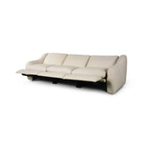 Featuring Crawford Antigo Natural Power Recliner 3-Piece Sectional Sofa by Four Hands at Amethyst Home. A fresh take on the classic recliner. Customize your comfort level with the push of hidden buttons with pieces in our Power Motion collection. Sculpted in light, versatile high-performance fabric. Performance fabrics are specially created to withstand spills. Amethyst Home provides interior design, new home construction design consulting, vintage area rugs, and lighting in the Boston metro area.