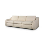 Featuring Crawford Antigo Natural Power Recliner 3-Piece Sectional Sofa by Four Hands at Amethyst Home. A fresh take on the classic recliner. Customize your comfort level with the push of hidden buttons with pieces in our Power Motion collection. Sculpted in light, versatile high-performance fabric. Performance fabrics are specially created to withstand spi. Amethyst Home provides interior design, new home construction design consulting, vintage area rugs, and lighting in the San Diego metro area.