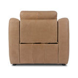 A modern take on the classic recliner. Customize your comfort level with the push of hidden buttons with pieces in our Power Motion collection. Made from caramel top-grain leather, with fiber-and-feather blend cushions plus web suspension for a plush, sink-in experience. A deployable footrest meets luxury with comfort Amethyst Home provides interior design, new home construction design consulting, vintage area rugs, and lighting in the Kansas City metro area.