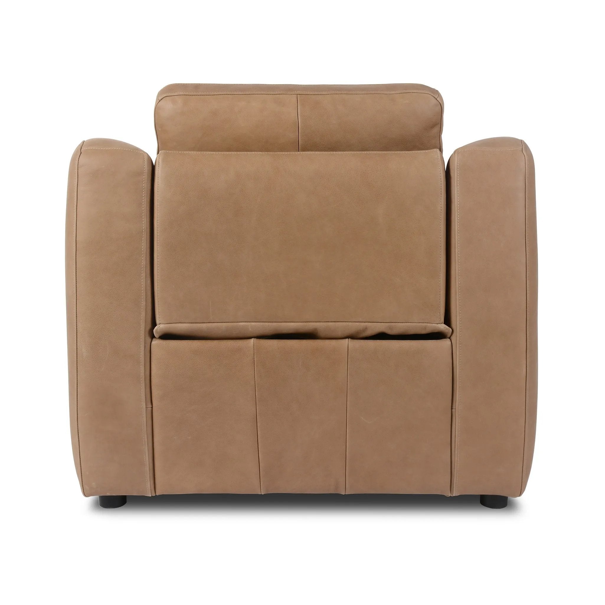 A modern take on the classic recliner. Customize your comfort level with the push of hidden buttons with pieces in our Power Motion collection. Made from caramel top-grain leather, with fiber-and-feather blend cushions plus web suspension for a plush, sink-in experience. A deployable footrest meets luxury with comfort Amethyst Home provides interior design, new home construction design consulting, vintage area rugs, and lighting in the Kansas City metro area.