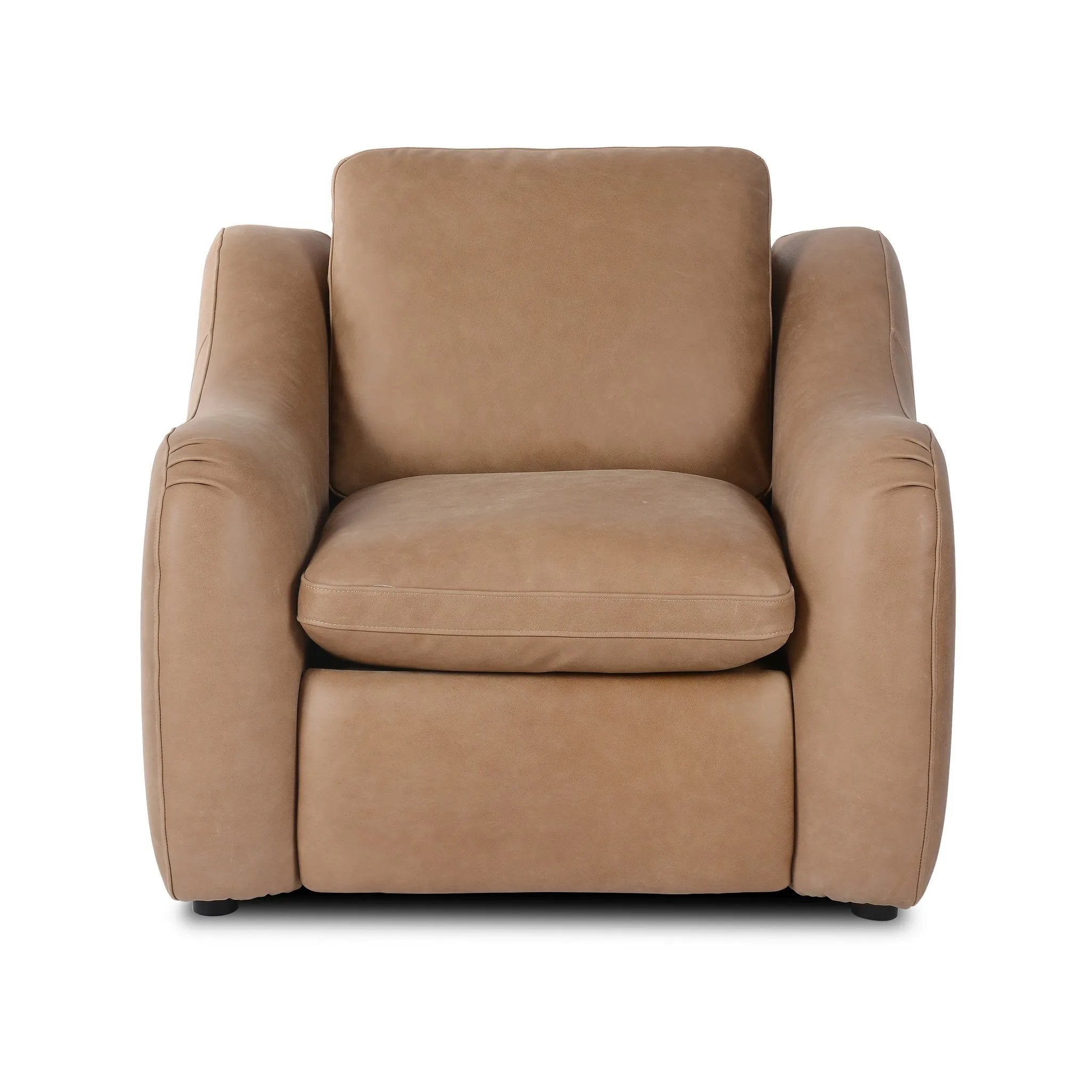 A modern take on the classic recliner. Customize your comfort level with the push of hidden buttons with pieces in our Power Motion collection. Made from caramel top-grain leather, with fiber-and-feather blend cushions plus web suspension for a plush, sink-in experience. A deployable footrest meets luxury with comfort Amethyst Home provides interior design, new home construction design consulting, vintage area rugs, and lighting in the Tampa metro area.