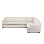 Featuring Crispin Crypton Nomad Snow 3Pc Sectional by Four Hands at Amethyst Home. Modern shaping meets sink-in comfort for a piece that invites you and your guests to stay a little longer. The wide arms, slightly angled back and rectilinear edges on this three-piece sectional are softened with T-shaped cushions and an exaggerated bench-style seating in so. Amethyst Home provides interior design, new home construction design consulting, vintage area rugs, and lighting in the Alpharetta metro area.