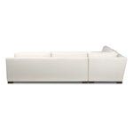Featuring Crispin Crypton Nomad Snow 3Pc Sectional by Four Hands at Amethyst Home. Modern shaping meets sink-in comfort for a piece that invites you and your guests to stay a little longer. The wide arms, slightly angled back and rectilinear edges on this three-piece sectional are softened with T-shaped cushions and an exaggerated bench-style seating in s. Amethyst Home provides interior design, new home construction design consulting, vintage area rugs, and lighting in the Kansas City metro area.