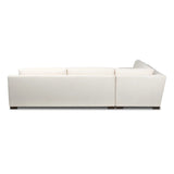 Featuring Crispin Crypton Nomad Snow 3Pc Sectional by Four Hands at Amethyst Home. Modern shaping meets sink-in comfort for a piece that invites you and your guests to stay a little longer. The wide arms, slightly angled back and rectilinear edges on this three-piece sectional are softened with T-shaped cushions and an exaggerated bench-style seating in s. Amethyst Home provides interior design, new home construction design consulting, vintage area rugs, and lighting in the Kansas City metro area.
