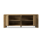 Featuring Cristopher Rubbed Light Oak Veneer Sideboard by Four Hands at Amethyst Home. A playful placement of rounded shapes and clean lines, this sideboard captivates with half-cylinder legs seamlessly blending into the storage case and top, complete with curved metal hardware. Finished in light oak for warm, light look that can move between styles wit. Amethyst Home provides interior design, new home construction design consulting, vintage area rugs, and lighting in the Winter Garden metro area.