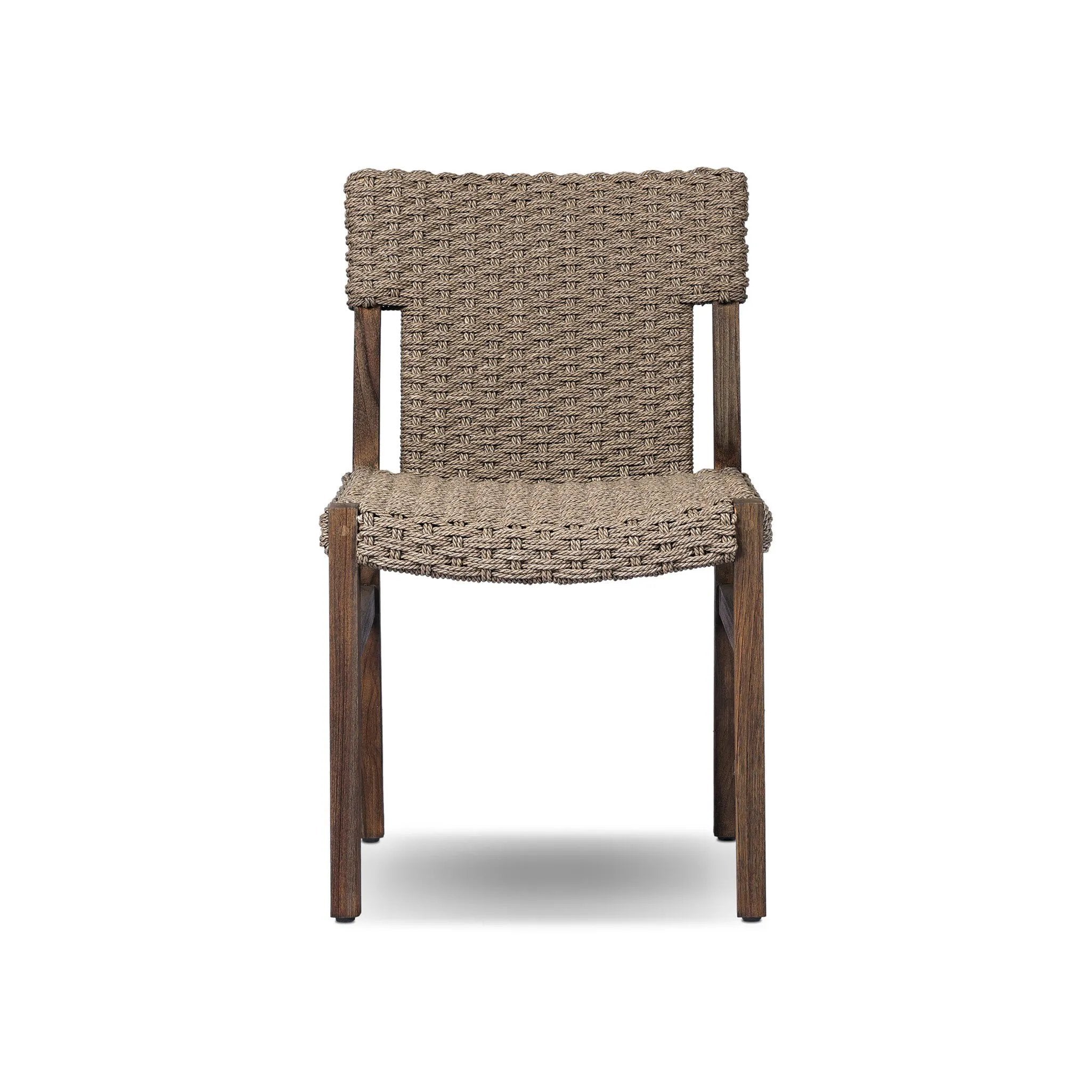 Add texture to your outdoor space with a Nordic-inspired dining chair. A subtle sling seat of all-weather wicker crafts a chunky weave, all framed out by FSC®-certified teak. Cover or store indoors during inclement weather and when not in use Amethyst Home provides interior design, new home construction design consulting, vintage area rugs, and lighting in the Seattle metro area.