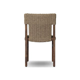 Add texture to your outdoor space with a Nordic-inspired dining chair. A subtle sling seat of all-weather wicker crafts a chunky weave, all framed out by FSC®-certified teak. Cover or store indoors during inclement weather and when not in use Amethyst Home provides interior design, new home construction design consulting, vintage area rugs, and lighting in the Washington metro area.