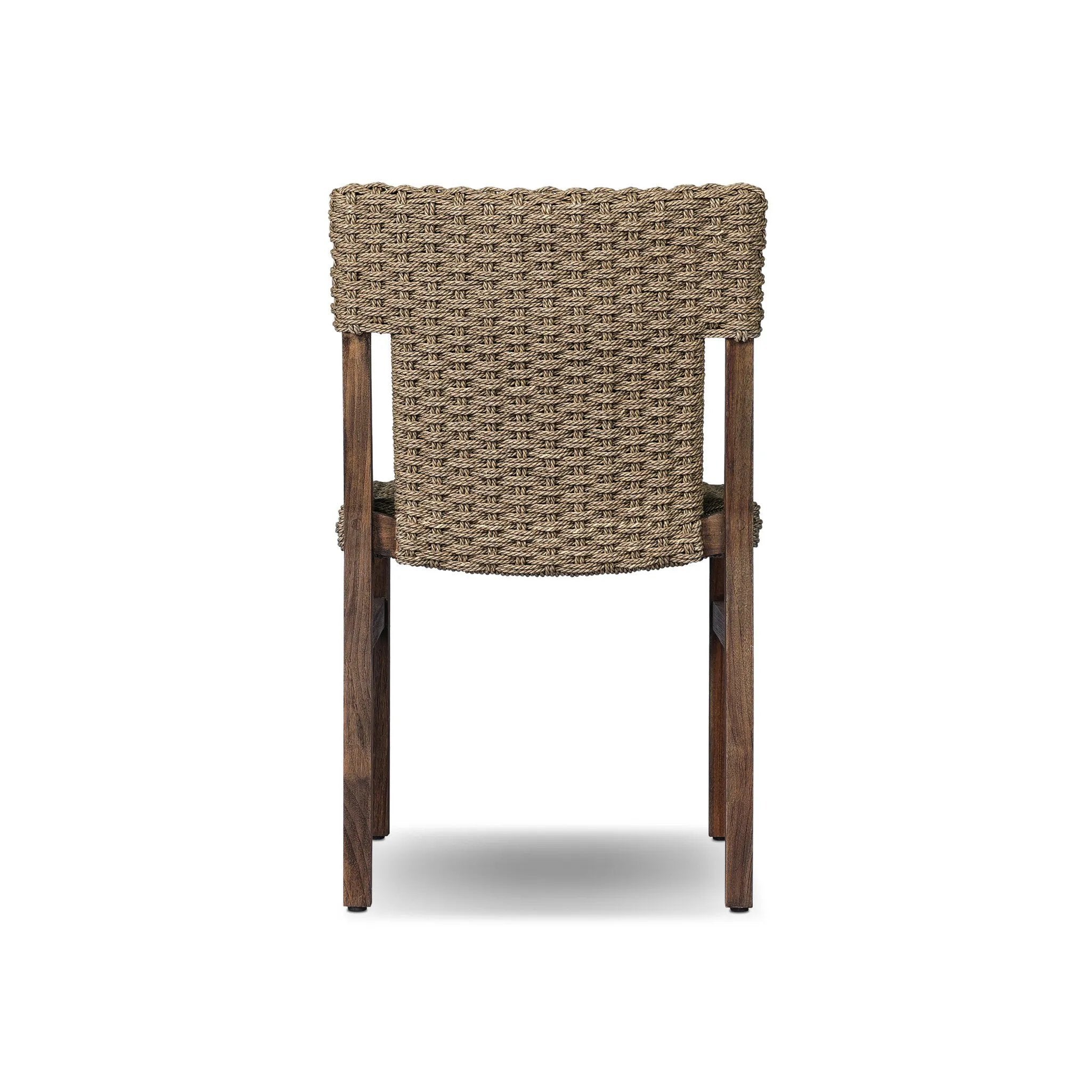 Add texture to your outdoor space with a Nordic-inspired dining chair. A subtle sling seat of all-weather wicker crafts a chunky weave, all framed out by FSC®-certified teak. Cover or store indoors during inclement weather and when not in use Amethyst Home provides interior design, new home construction design consulting, vintage area rugs, and lighting in the Washington metro area.
