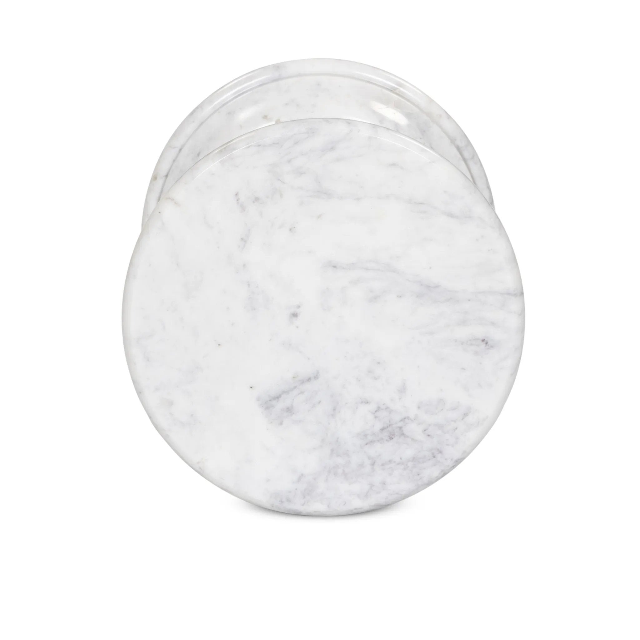 Featuring Cyprus Veined White Marble Solid End Table by Four Hands at Amethyst Home. A white marble pedestal features soft curves and stepped details, inspired by classic column design. Polished to a lustrous sheen, natural veining adds depth to this versatile, timeless piece.Overall Dimensions: 12.00"w x 12.00"d x 16.75"hWeight : 71.61 lbsMaterials : Sol. Amethyst Home provides interior design, new home construction design consulting, vintage area rugs, and lighting in the Kansas City metro area.