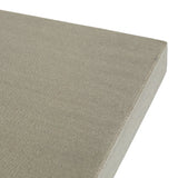 A strikingly simple poly-resin top derived from river sand is polished to a smooth sheen, while an angular black iron base adds architectural appeal to this outdoor-friendly dining table. Slight color variance is to be expected, and speaks to lava stone's organic nature. Cover or store indoors during inclement weather and when not in use. Amethyst Home provides interior design, new home construction design consulting, vintage area rugs, and lighting in the Omaha metro area.