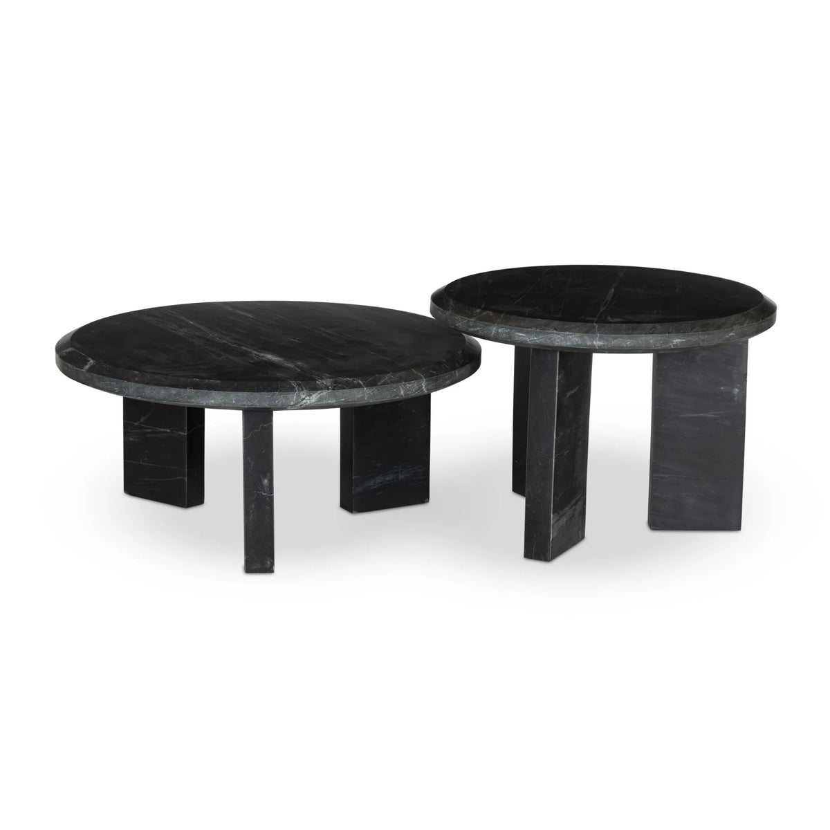 Dakota Black Marble Nesting Coffee Table Set | shipping 11/18/2025