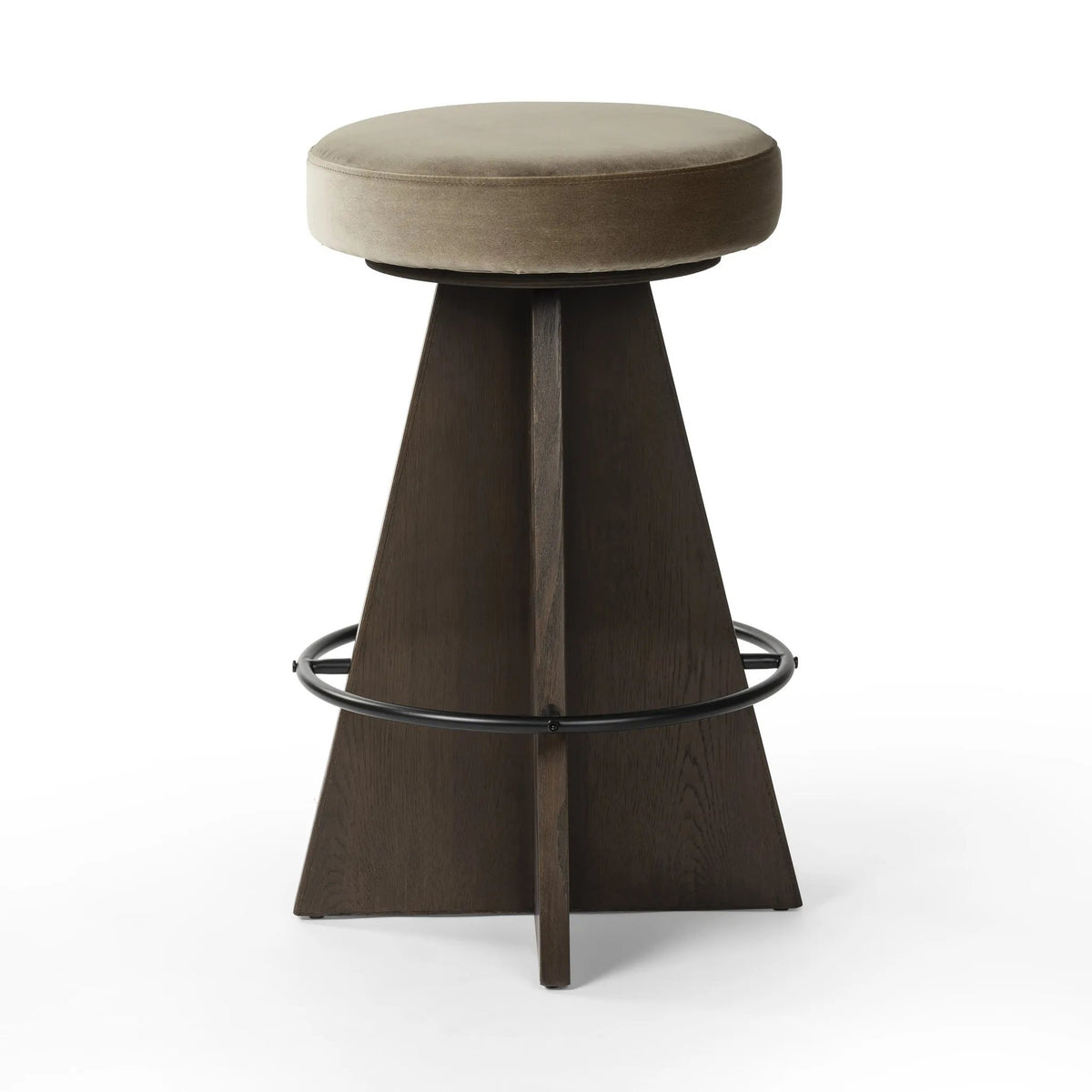 Damon Sapphire Khaki  Swivel Bar + Counter Stool | shipping 10/15/2025