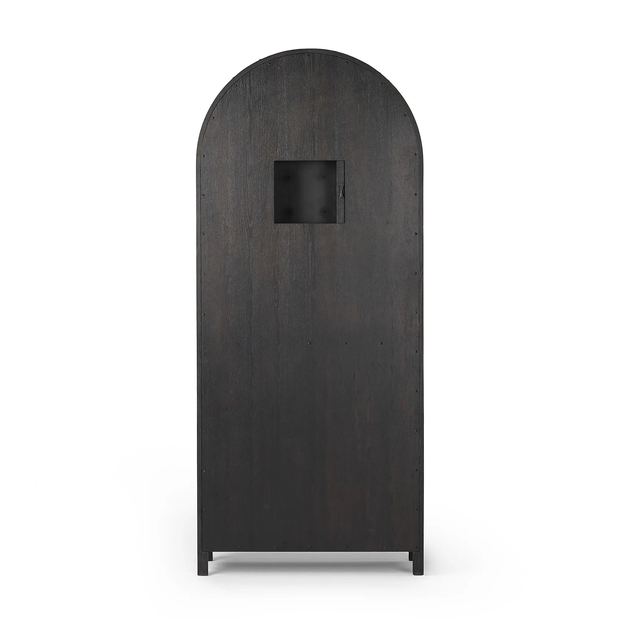Featuring Darts Tonal Dartboard Cabinet by Four Hands at Amethyst Home. Sleek and full of surprises. This arched cabinet features lockable top doors that open to reveal a regulation size, mounting height sisal dart board, surrounded by cork backing. A full set of tungsten darts comes in an enclosed drawer, with a built-in chalk scoreboard and ample bar stor. Amethyst Home provides interior design, new home construction design consulting, vintage area rugs, and lighting in the Charlotte metro area.