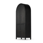 Featuring Darts Tonal Dartboard Cabinet by Four Hands at Amethyst Home. Sleek and full of surprises. This arched cabinet features lockable top doors that open to reveal a regulation size, mounting height sisal dart board, surrounded by cork backing. A full set of tungsten darts comes in an enclosed drawer, with a built-in chalk scoreboard and ample bar storage. Amethyst Home provides interior design, new home construction design consulting, vintage area rugs, and lighting in the Dallas metro area.