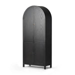 Featuring Darts Tonal Dartboard Cabinet by Four Hands at Amethyst Home. Sleek and full of surprises. This arched cabinet features lockable top doors that open to reveal a regulation size, mounting height sisal dart board, surrounded by cork backing. A full set of tungsten darts comes in an enclosed drawer, with a built-in chalk scoreboard and ample bar sto. Amethyst Home provides interior design, new home construction design consulting, vintage area rugs, and lighting in the Scottsdale metro area.