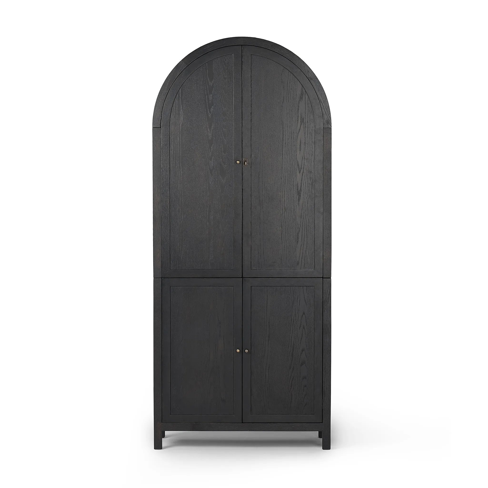Featuring Darts Tonal Dartboard Cabinet by Four Hands at Amethyst Home. Sleek and full of surprises. This arched cabinet features lockable top doors that open to reveal a regulation size, mounting height sisal dart board, surrounded by cork backing. A full set of tungsten darts comes in an enclosed drawer, with a built-in chalk scoreboard and ample bar storage . Amethyst Home provides interior design, new home construction design consulting, vintage area rugs, and lighting in the Tampa metro area.
