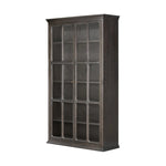 Featuring Dawes Smoked Black Oak Cabinet by Four Hands at Amethyst Home. Work the timeless charm of a vintage find into your collection. Smoked black oak cabinetry features softened mullions and rounded glass panels, with aged bronze barrel hinges and finial detailing. Generous storage and display options empower you to create a space that tells your story.. Amethyst Home provides interior design, new home construction design consulting, vintage area rugs, and lighting in the Calabasas metro area.