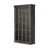 Featuring Dawes Smoked Black Oak Cabinet by Four Hands at Amethyst Home. Work the timeless charm of a vintage find into your collection. Smoked black oak cabinetry features softened mullions and rounded glass panels, with aged bronze barrel hinges and finial detailing. Generous storage and display options empower you to create a space that tells your story.. Amethyst Home provides interior design, new home construction design consulting, vintage area rugs, and lighting in the Calabasas metro area.
