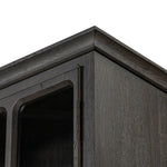 Featuring Dawes Smoked Black Oak Cabinet by Four Hands at Amethyst Home. Work the timeless charm of a vintage find into your collection. Smoked black oak cabinetry features softened mullions and rounded glass panels, with aged bronze barrel hinges and finial detailing. Generous storage and display options empower you to create a space that tells your story.Over. Amethyst Home provides interior design, new home construction design consulting, vintage area rugs, and lighting in the Omaha metro area.