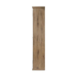 Featuring Dawes Weathered Oak Cabinet by Four Hands at Amethyst Home. Work the timeless charm of a vintage find into your collection. Weathered oak cabinetry features softened mullions and rounded glass panels, with aged bronze barrel hinges and finial detailing. Generous storage and display options  empower you to create a space that tells your story.Overa. Amethyst Home provides interior design, new home construction design consulting, vintage area rugs, and lighting in the Calabasas metro area.