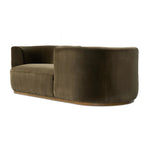 Featuring Deandra Surrey Olive Tete A Tete Chaise by Four Hands at Amethyst Home. Modern European inspiration and plush curves come head to head in this stylish chaise. Upholstered in a soft cotton/poly blend fabric that feels both casual and elevated. A base of Rosa Morada wood grounds the entire piece.Overall Dimensions: 90.50"w x 38.00"d x 29.00"hWeight. Amethyst Home provides interior design, new home construction design consulting, vintage area rugs, and lighting in the Des Moines metro area.