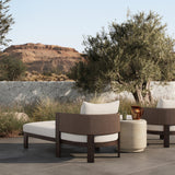 Simplicity meets detail. This barrel-backed outdoor chaise features a linear woven cording finish, with the simple shaping letting the material shine. Cover or store inside during inclement weather and when not in use.As enthusiasts of natural design at Amethyst, we love the designer inspired Delancy Outdoor Chaise - Arashi Salt. Amethyst Home provides interior design, new home construction design consulting, vintage area rugs, and lighting in the Tampa metro area.